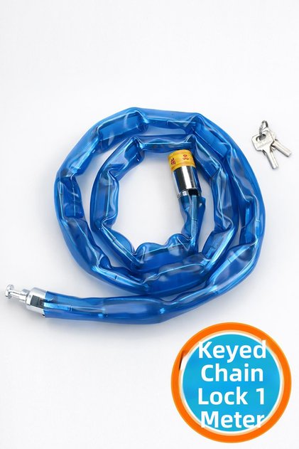 Bicycle Motorcycle Chain Lock 100 cm Steel Lock Diameter 5 mm Ø Protected Anti-Theft 1 Piece