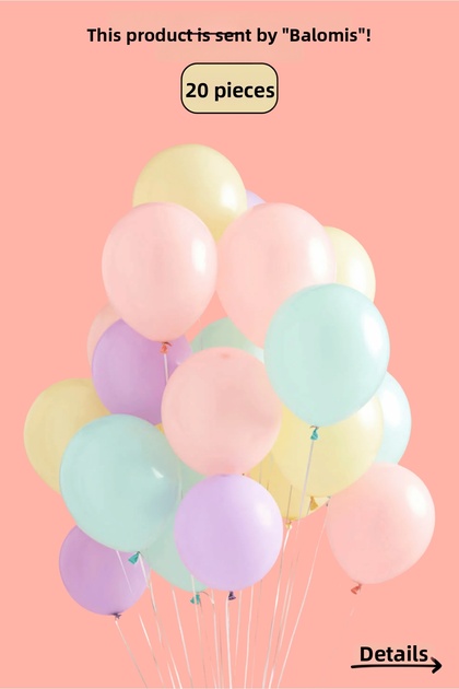 Macaron Colored Latex Balloon Set Purple Yellow Green Orange