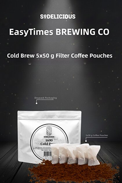 Cold Brew Filter Coffee Pillow Set of 5 | 5 X 50 g Easy Brew Cold Coffee