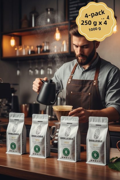 SODELICIOUS COFFEE - 1852 FILTER COFFEE 250G X 4 PIECES = 1000 GR