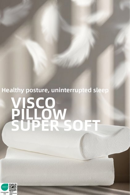 Double Sided Visco Neck Support Pillow - Orthopedic Anti Stress Visco Pillow - Super Soft