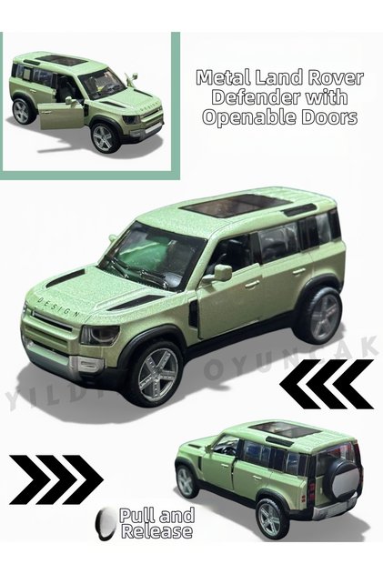 Metal Pull & Go Collectible Land Rover Defender 1:43 Suv Car 10cm Openable Doors Die Cast