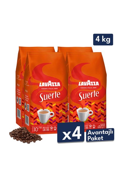 Suerte Espresso Whole Bean Coffee 1 kg |   Advantageous 4-Pack