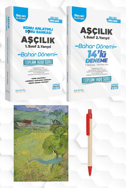 AÇIKÖĞRETİM-AŞÇILIK 1.SINIF BAHAR DÖNEMİ GÜNCEL BASKI VE HEDİYELER