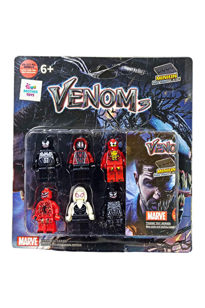 Brother Toys 18 Parça Mini Venom Figür Seti Örümcek Adam Venom