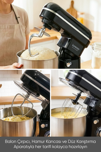 Lorenzo MasterPlus Hamur Yoğurma Mutfak Şefi Stand Mixer 6 lt 1500
