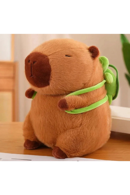 labubu sepeti Kapipara kaplumbağa çantalı büyük boy peluş 22 cm