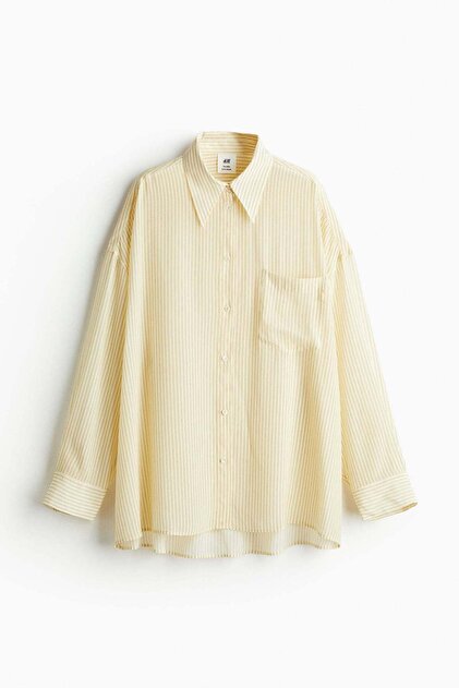 Oversized silk-blend shirt