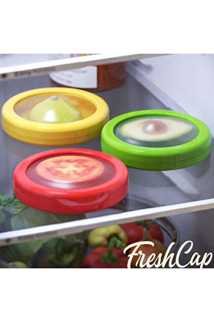 Genel Markalar 3'lü FreshCap - Yarım Meyve Sebze Buzdolabı Saklama