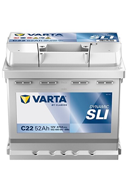 Varta C22 12V 52 Ah 470A Dynamic Slı Akü (Üretim Yılı: 2025