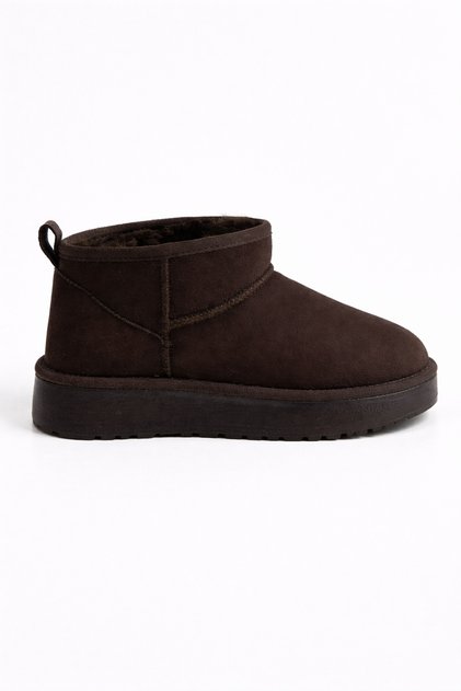 Women’s Fur-Lined Suede Thick Poly Non-Slip Sole Ultra Mini Boots