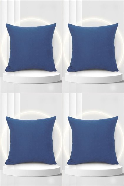 Suede Honeycomb Textured Plain Plain Throw Pillow Cover 4-Piece Suede Throw Pillow Cover 45 X 45 Parliament