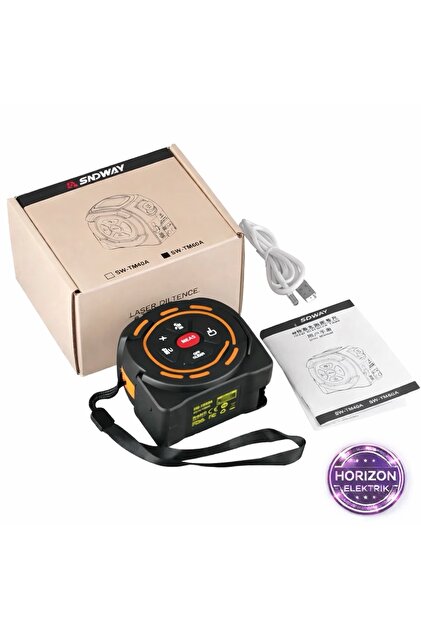 SNDWAY SW-TM60A Lazer Mesafe Ölçerli Şerit Metre - 60 Metre