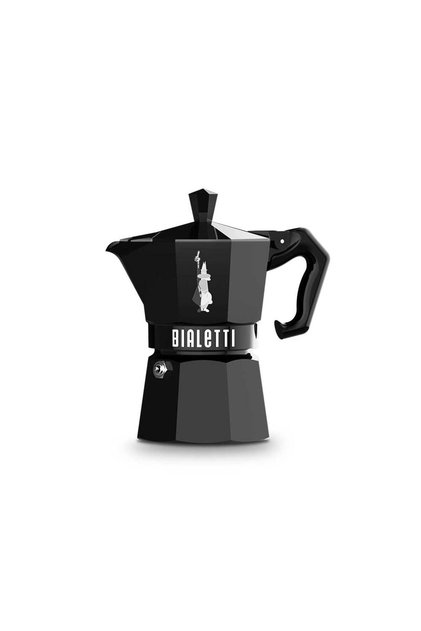 Moka Express Exclusive Siyah 3 Cup Özel Tasarım İtalyan Ocak Üstü Espresso Cezvesi