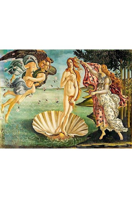 Venüsün Doğumu Sayılarla Boyama Seti 40x 50 Cm (TUVALE GERİLİ)