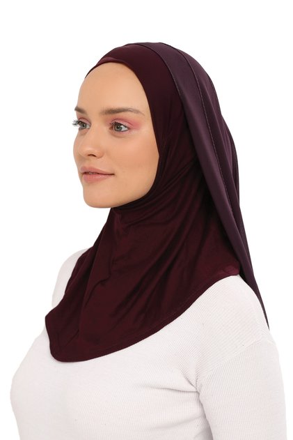 Ready Luxury Practical Hijab Chiffon Shawl Plum