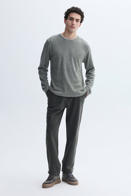 Men's Navy Blue Loose Fit Sweatpants with Tie Waist