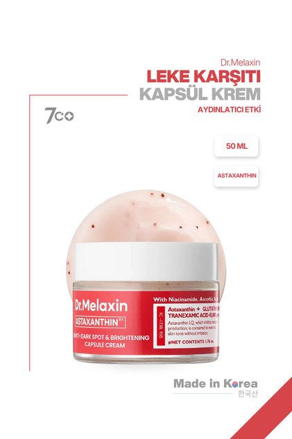 Leke Karşıtı Kapsül Krem – Astaxanthin Içerikli, Cilt Tonu Eşitleyici Aydınlatıcı Bakım 50ml