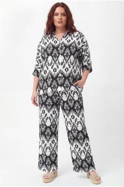 Women's Plus Size Bottom Top Loose Black Suit