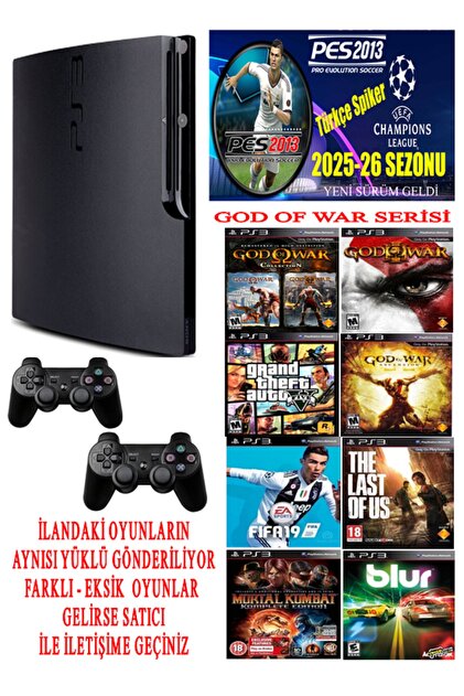 AST Sony Playstation 3 Slim 500 Gb ( Yenilenmiş ) 2 Kablosuz Kol