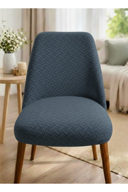 Chair Cover Oval Chair Slipcover - Full Coverage Lycra Washable Elastic Wheat Pattern Chair Cover