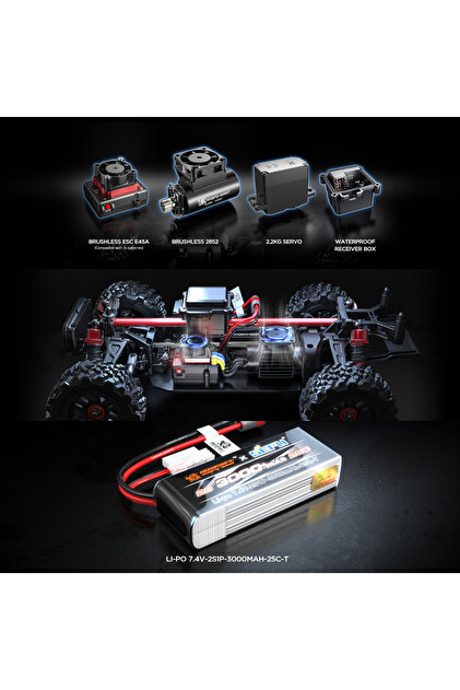 MJX 1/14 Hyper GO 14209 75Km/h 4x4 Fırçasız Motor ve Escli, Su