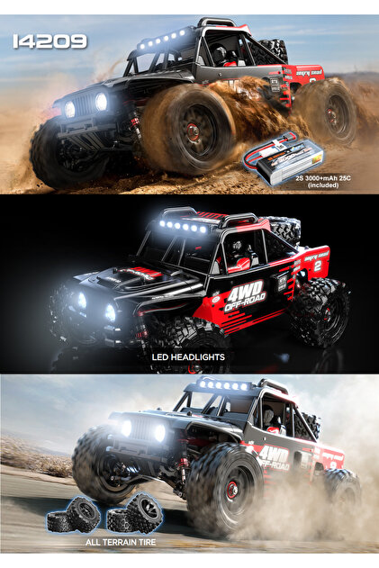 MJX 1/14 Hyper GO 14209 75Km/h 4x4 Fırçasız Motor ve Escli, Su
