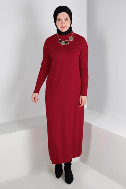 BASIC KNIT DRESS WITH POCKET DETAIL 43129