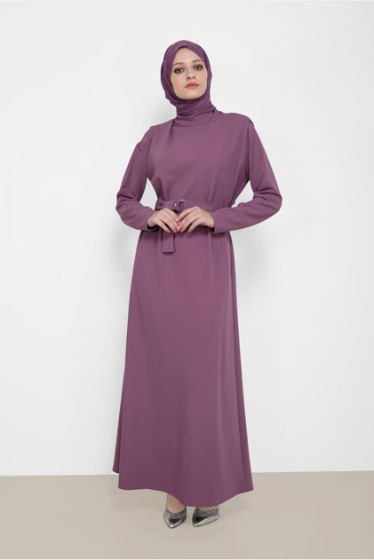 KUŞAKLI HAKİM YAKA ELBİSE 42171