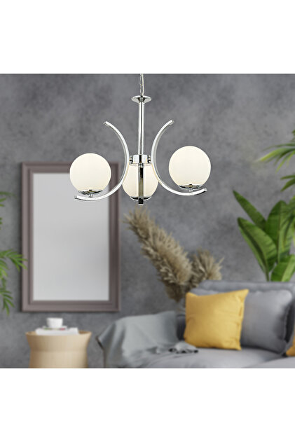 Apliqa Plüton 3'Lü Krom Modern Mutfak Salon Avize - Fiyatı, Yorumları