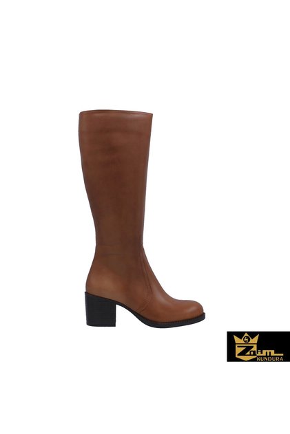 Women's Tan Genuine Leather Boots 505092299-1