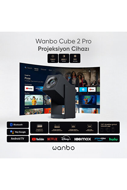 wanbo Cube 2 Pro Projeksiyon Cihazı 500 Ansi -Mavi - Fiyatı, Yorumları