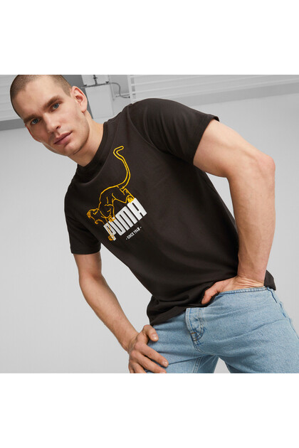Men's T-Shirt Graphics Animal Tee Black67719001