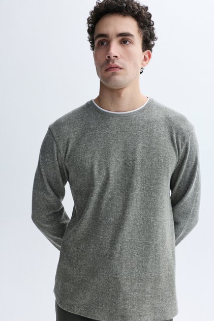 Men's Red Crew Neck Sweatshirt