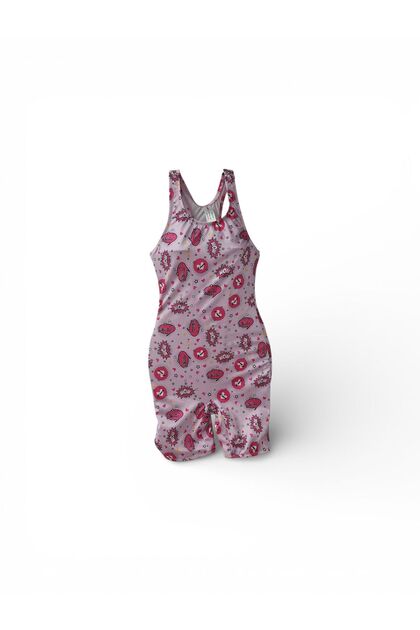 Girl's Wow Printed Swimsuit with Shorts