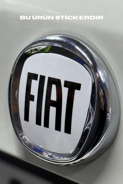 Fiat Egea için Ön Arka Fiat Yazılı Siyah Beyaz Logo Sticker