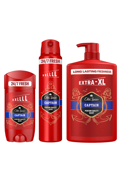 Old Spice Captain Erkek Kişisel Bakım Seti: XL Deo stick 85 ml, XL