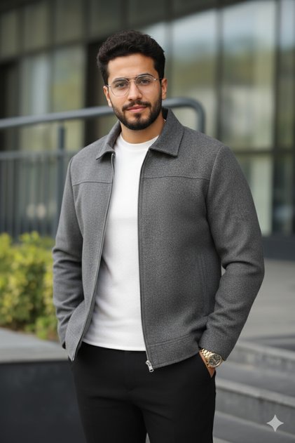 Men's Sports Crop Cashmere Jacket
