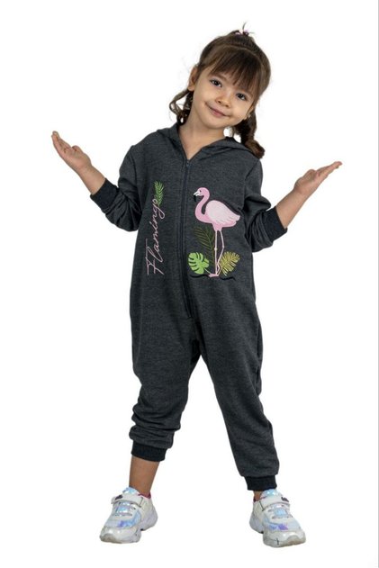 Children's Embroidered Hoodie Romper