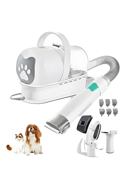 Σκούπα Teno® Pet Care, σετ 7 σε 1, αθόρυβη, μηχανή περιποίησης, λευκή