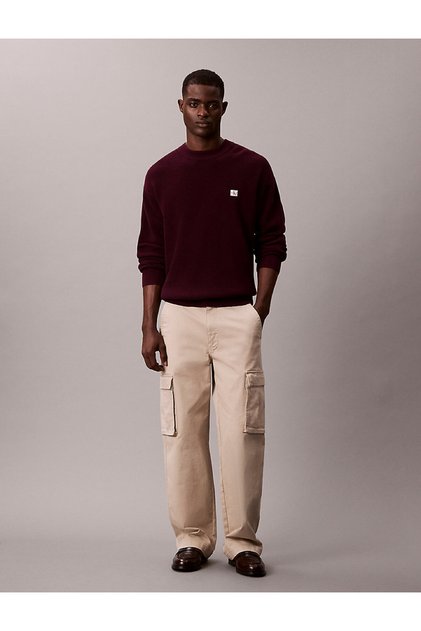 LS EZ COTTON WAFFLE CRWNK SWTR 9 Erkek Bordo Kazak