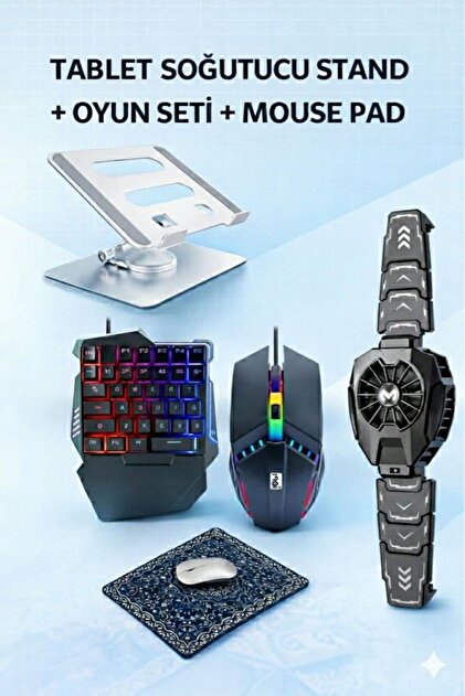 Nomker ZTE RedMagic Astra 9.06'' Uyumlu 5in1 Tablet Oyun Seti