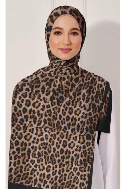 Soft Natural Cotton Shawl-70 X 190 -06098 Black-Mustard