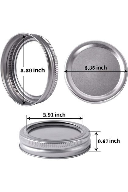 12 sets Wide Mouth Canning Lids and Rings for Ball or Kerr,Mason Jar Large Lids and Bands Set of 12