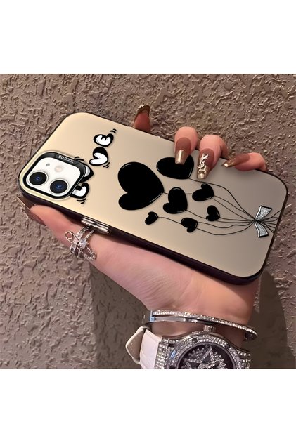 iPhone 11 Compatible Heart Balloon Pattern Protected Silicone Phone Case