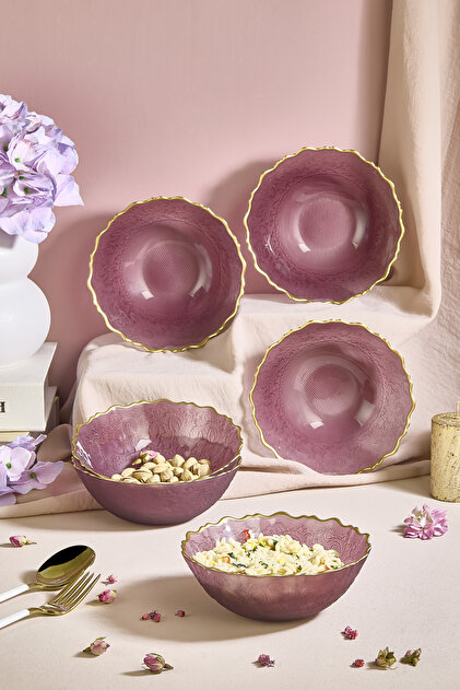 Lora Bianca Goblen Mürdüm 6 Parça 15 cm Cam Salata/çorba/çerez
