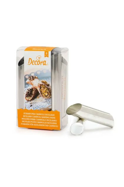 Set de 6 forme de cannoli din oțel inoxidabil, 2 x 12 cm