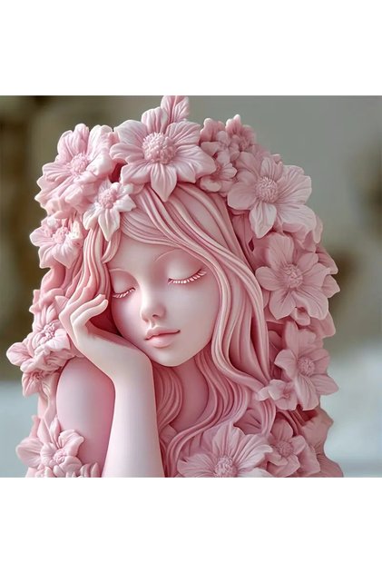 GJ-034 Exquisite goddess silicone mold, flat relief, reusable Valentine's Day figurine and aromather