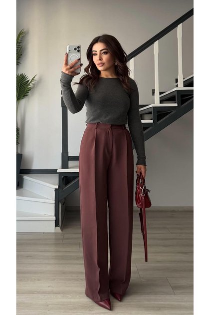 Plum Premium Palazzo Trousers