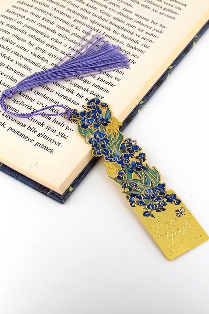 Vincent Van Gogh Irises Iris Flowers Painting Picture Metal Bookmark Book Mark Ay073